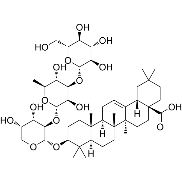 (3β)-3-[(O-β-D-Glucopyranosyl-(1→3)-O-6-deoxy-α-L-mannopyranosyl-(1→2)-α-L-arabinopyranosyl)oxy]olea